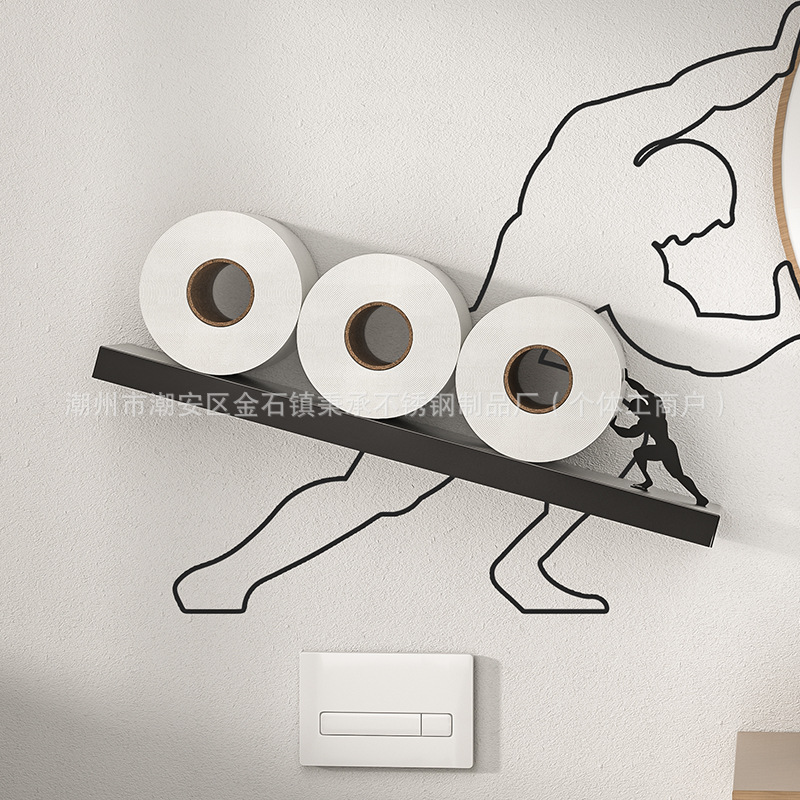 Nueva caja de toallas creativas para baño sin perforación estante de almacenamiento de toallas de cocina estante de almacenamiento de toallas de baño caja de toallas de papel