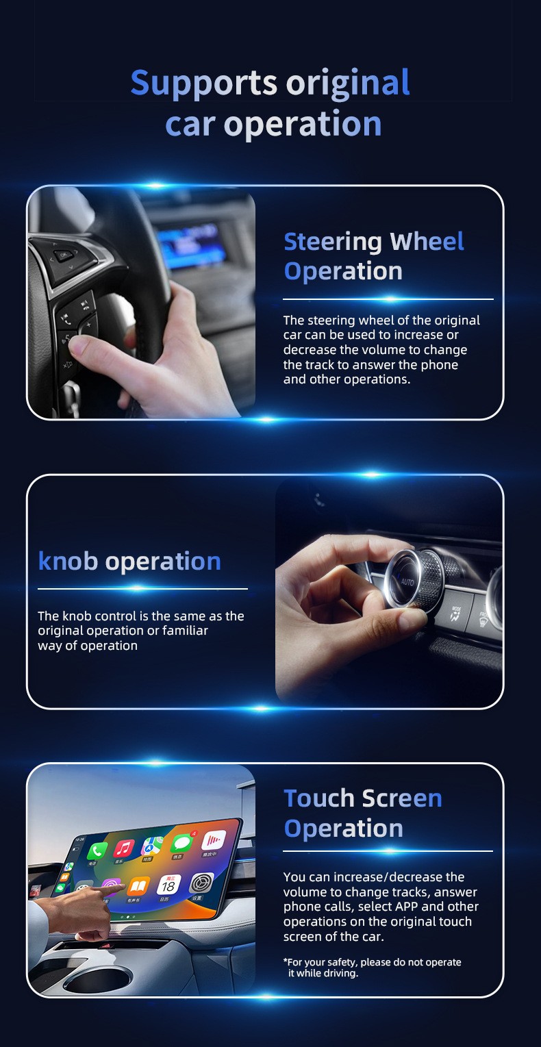 Source Factory 2-in-1 Wireless Carplay Box Android Auto Box Original Car Wired to Wireless Adapter