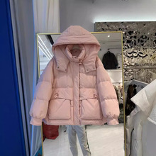 2024新款羽绒服女短款连帽小个子时尚宽松加厚白鸭绒保暖外套