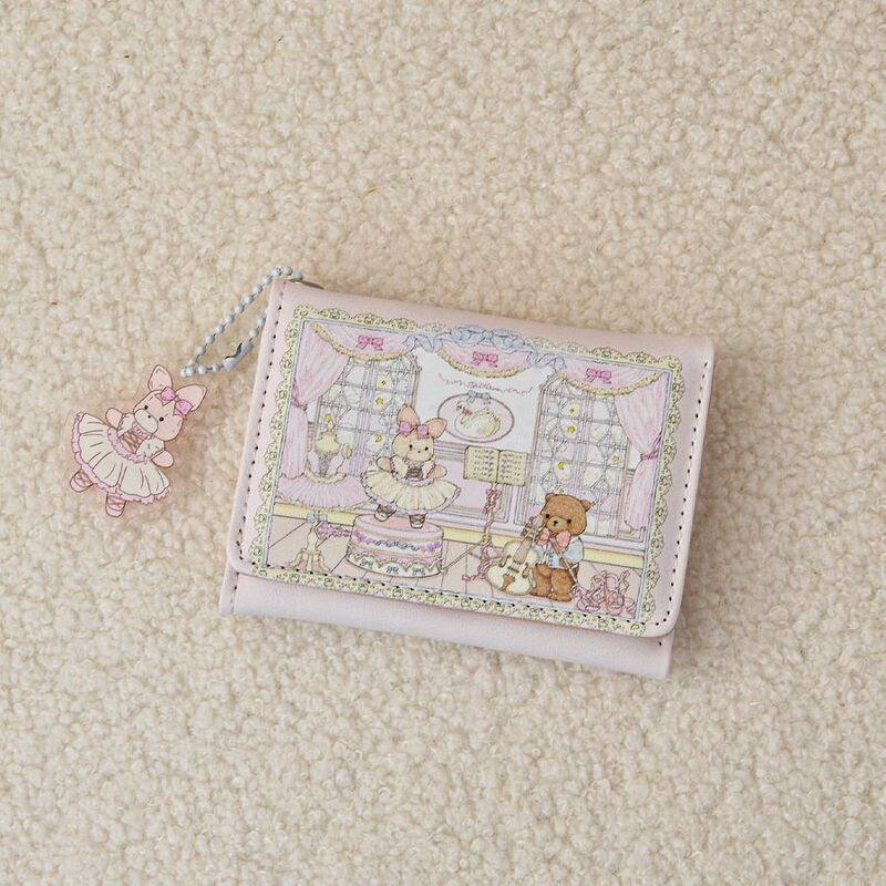 New Spring Picnic Series Cartoon Wallet for Girls, Cute Original Design for Students, Anti-Demagnetization Coin Purse Wholesale
