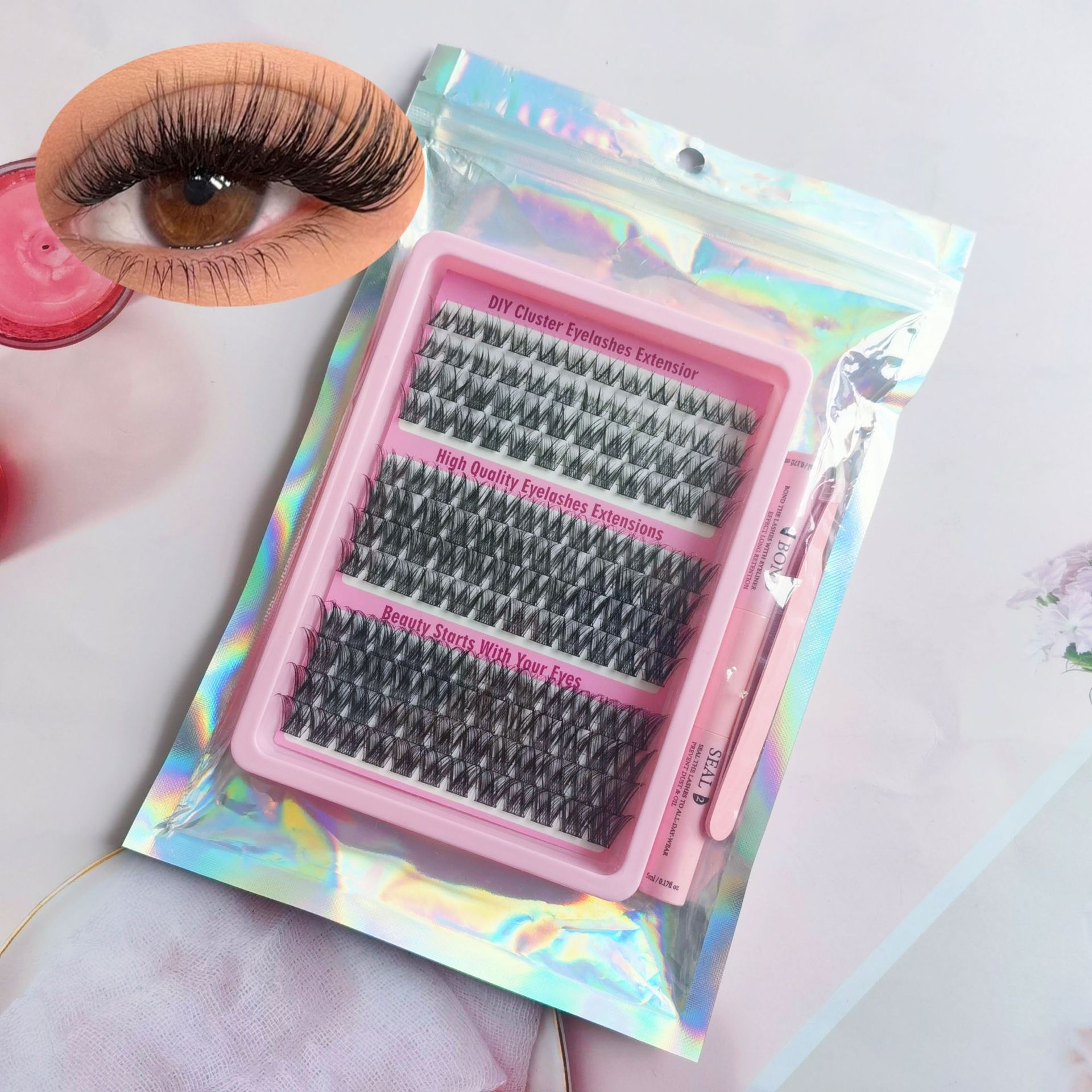 Comercio exterior venta caliente DIY ampliación natural de ojos novatos fácil de operar citas diarias Amazon transfronterizas pestañas falsas image 15