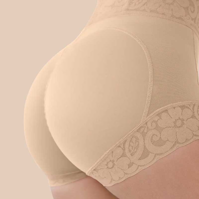 Nueva Europa y América más el tamaño de la cadera levantamiento del vientre que forma los pantalones Butt Shaper Body Shaping apretado Mediados de cintura Boxer pantalones de cintura de plástico