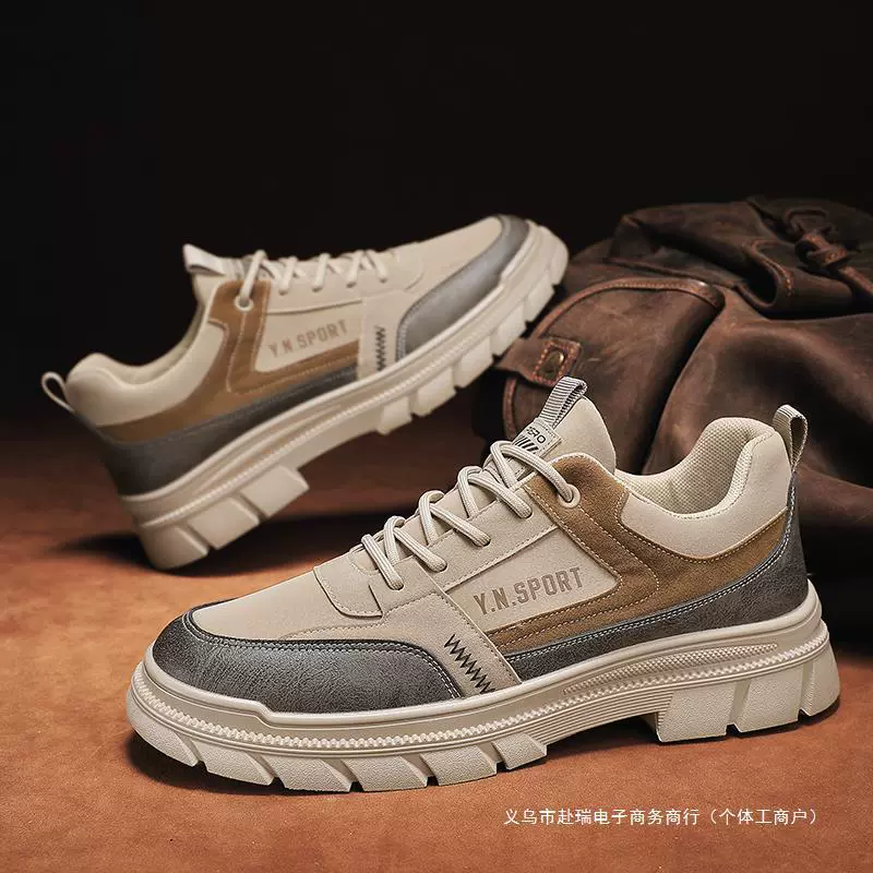 Мартенсы, нескользящие износостойкие горные спортивные низкие ботинки для отдыха, кожа