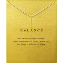 金属棒实心纯铜Blance几何项链亚马逊WISH金色合金锁骨速卖通外贸