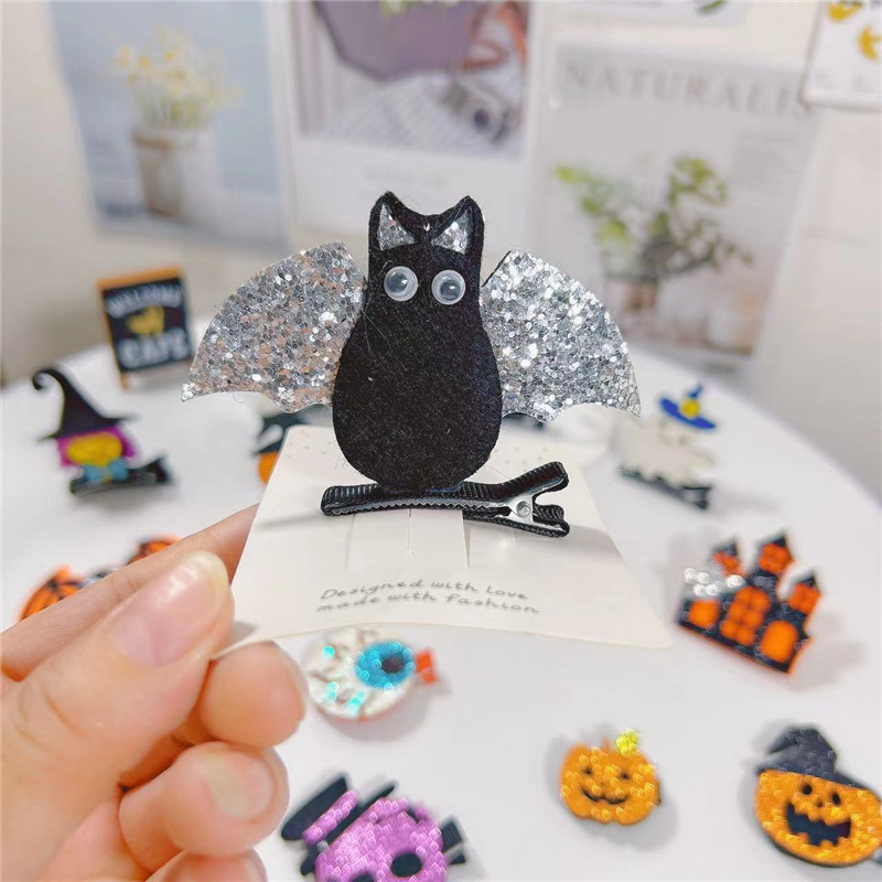 15g Weight Hair Clip Hair Accessories Type 1 Piece Quantity Street Occasion Halloween Festival Skull Pattern Women'S Gender Original Design, Punk Style Halloween Original Design Punk Skull Street Party Accessories Party Supplies 17