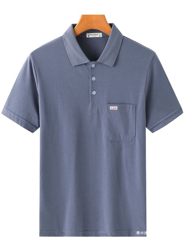40-year-old men's short-sleeved cotton t-shirt, summer turn-down collar, middle-aged men's clothing, summer clothes for middle-aged dads, made of rayon 40-year-old men's short-sleeved cotton t-shirt, summer turn-down collar, middle-aged men's clothing, summer clothes for middle-aged dads, made of rayon