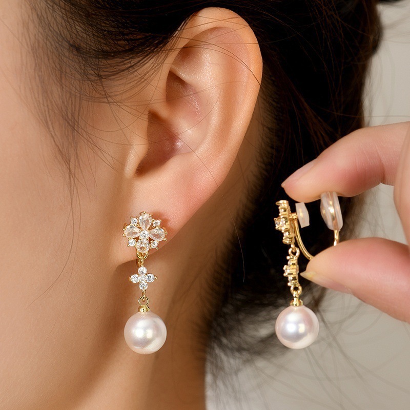 Double Adhesive Ear Clips Mosquito Coil Design, No Piercing Needed, Suitable for Square and Round Faces, Face-Slimming New Earrings, Tower Earrings for Women, No Piercing Studs