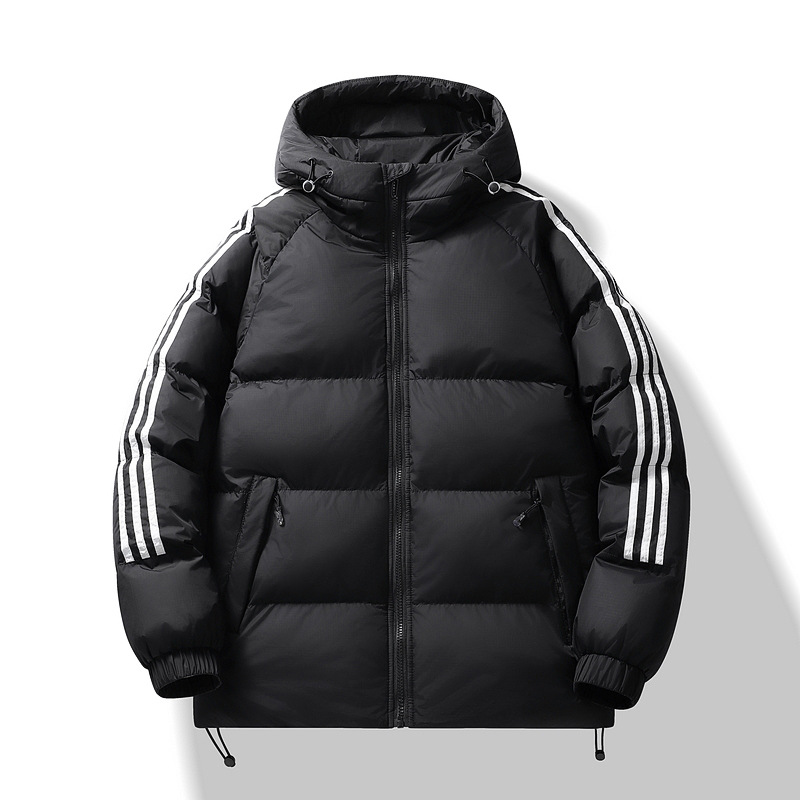Tres barras transfronterizas chaqueta de algodón de pluma para hombres chaqueta de algodón con capuzas gruesa para hombres invierno calentamiento de algodón frío ropa de pan casual
