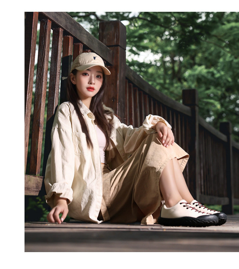 Giày thể thao nam cỡ lớn mũi rộng, giày sneaker lưới thoáng khí đi bộ đường dài, đế bằng — Hồng phấn, Màu be, Xanh lá cây, màu đen chi tiết 18