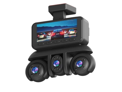W18-5 Lens Dashcam 3.16-inch 1080P HD Night Vision Five-Display Simultaneous Recording Camera 360° Panoramic W (Driving recorder) - w18-4-lens-t-shaped-stand