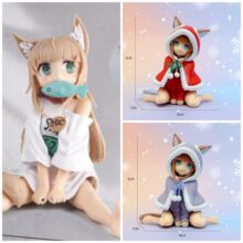 我家的猫是可爱女孩 黄豆粉 圣诞装 压杯面 公仔 摆件 袋装手办