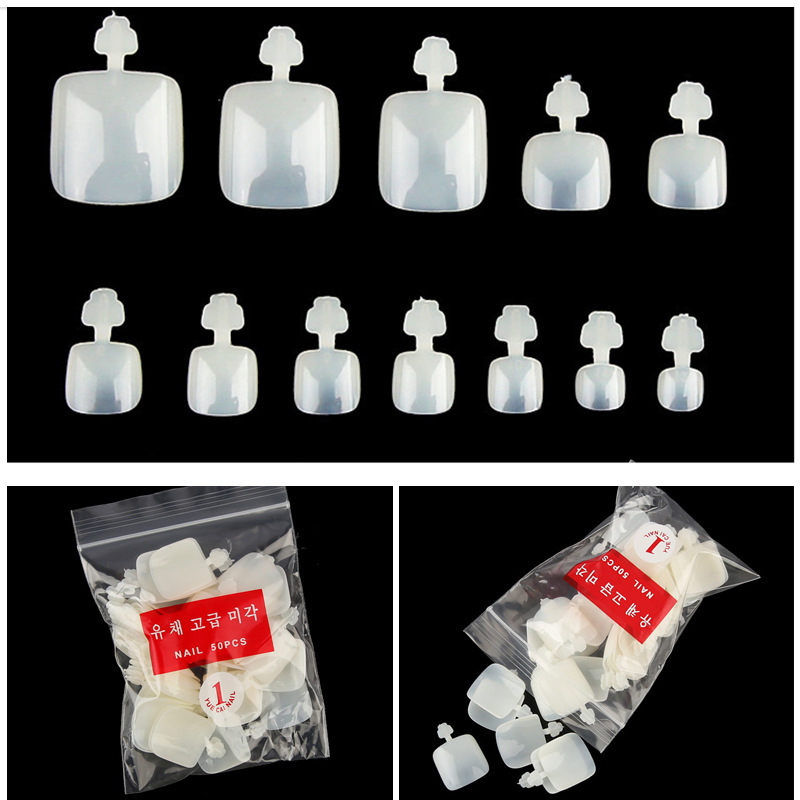 600 piezas pieza de uña de pie pieza de uña parche de uñas pieza de uña falsa uña natural Uña de pie
