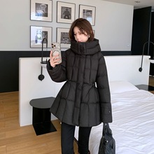 冬季新款棉服女中长款收腰显瘦时尚百搭棉衣外套女年新款棉袄