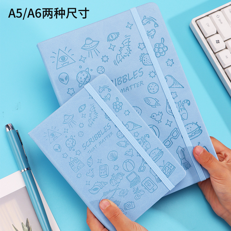 Amazon Tuya A6 かわいいハンドブック日記学生ノートブック卸売漫画ストラップメモ帳|undefined
