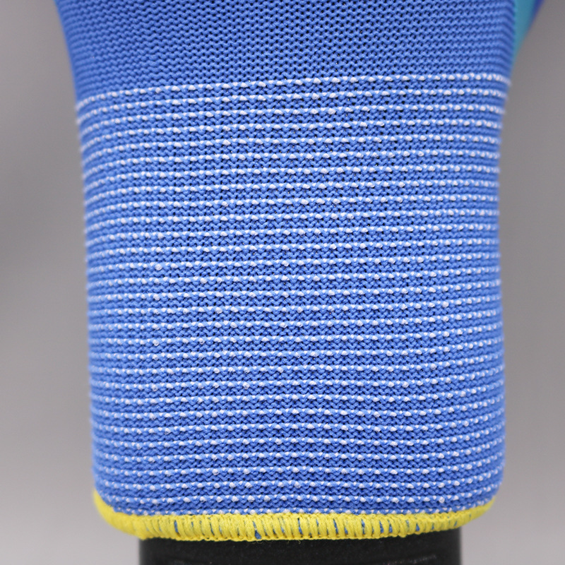 Lu Gong Guantes de protección laboral antideslizantes pulverización de sal goma de doble capa resistente al desgaste duradero y transpirable guantes de trabajo esmerilados guantes de protección