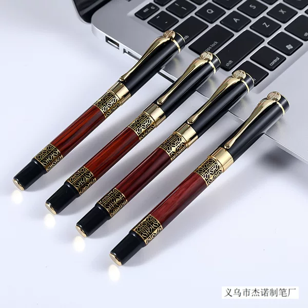 Vintage Wood Grain Metal Signature Pen Business Meeting Advertising Office suit Student Teacher's Day Hotel Accompanying Gift