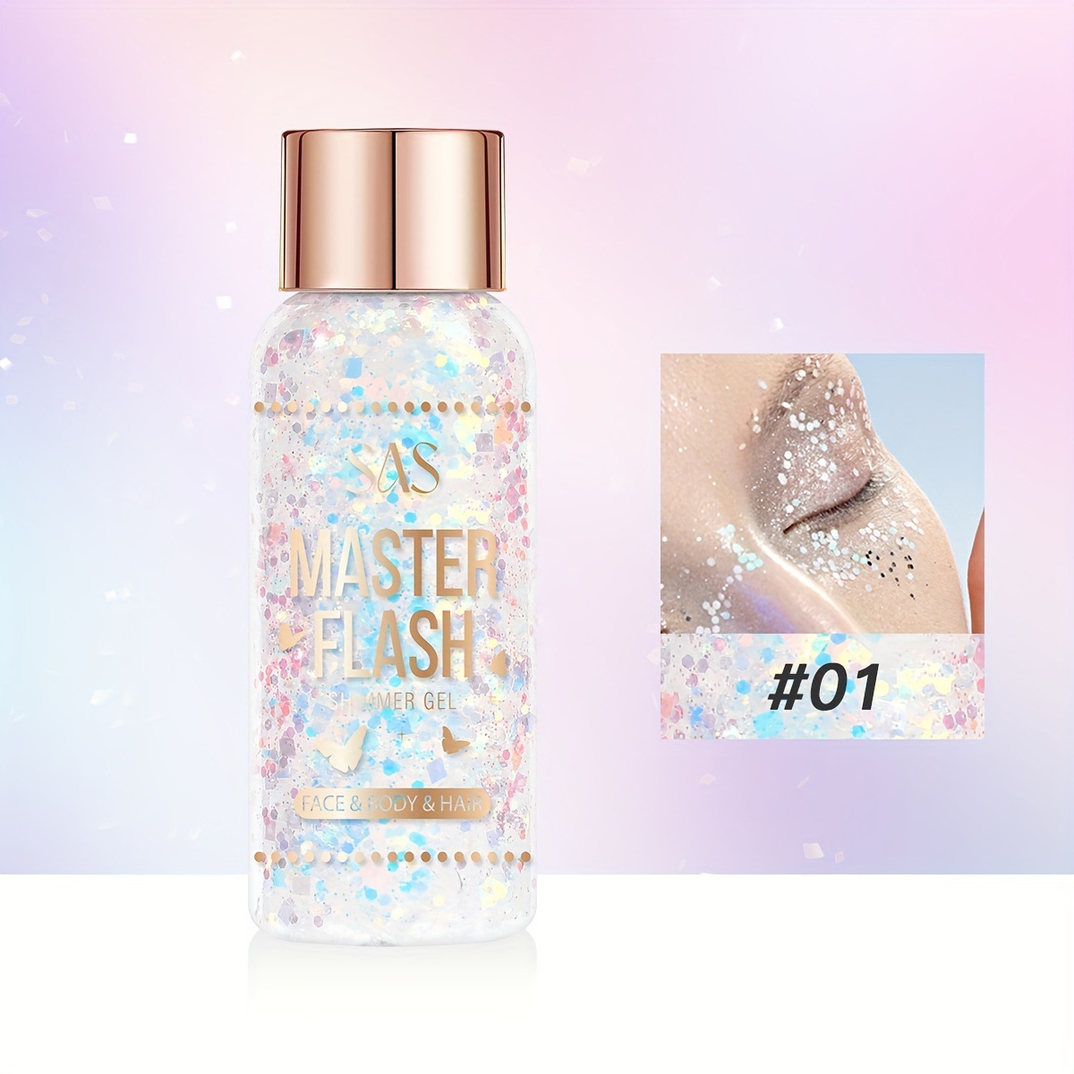 USHAS transfronterizo venta al por mayor sequinilla brillante brillante sombra de ojos de color brillante cuerpo SAC057