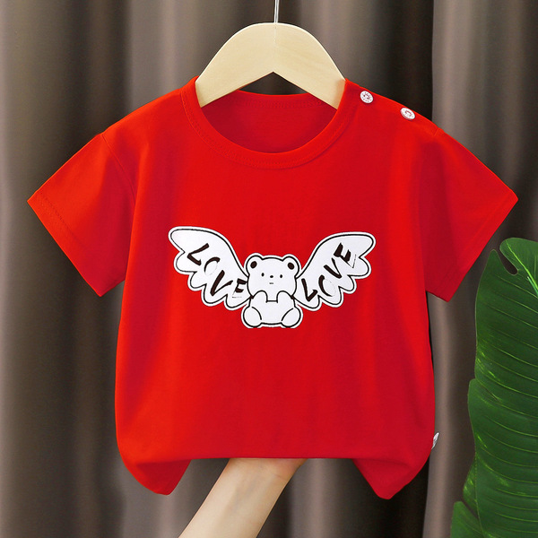 Children's cotton summer T-shirt for boys