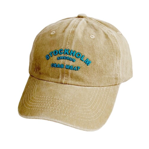 Letter pressed glue washed baseball cap for women, soft top, vintage parent-child hat, casual versatile men's duckbill cap, trendy