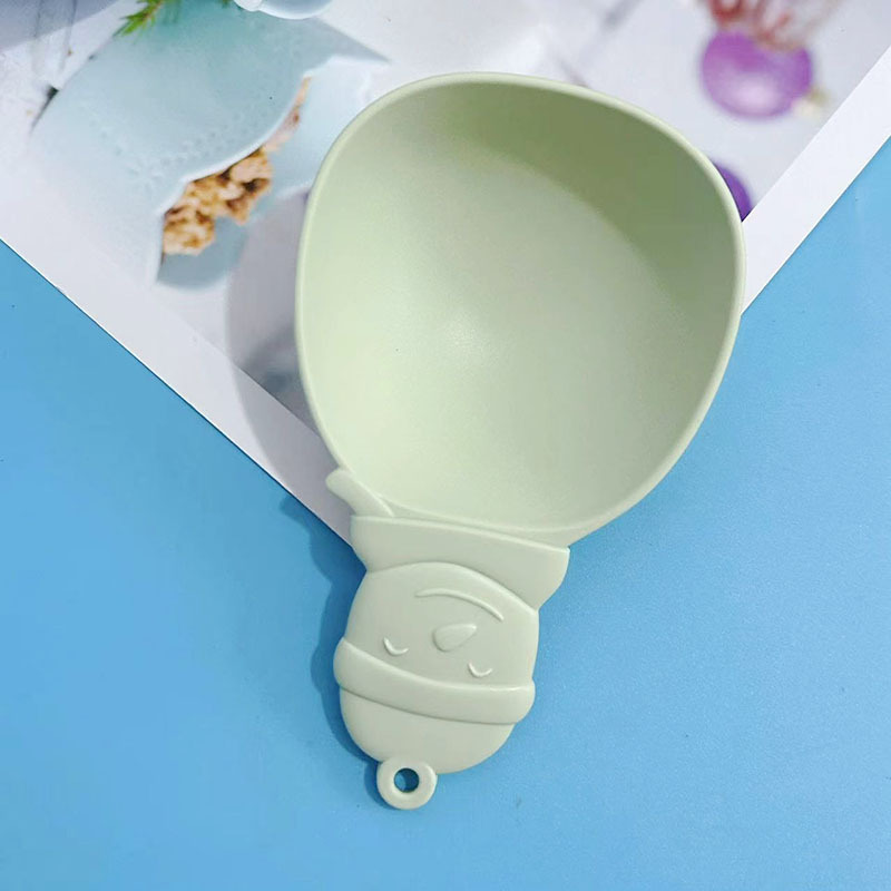 Nuevo tipo de comida para perros cucharas de comida para gatos muñecos de nieve cucharas de comida para perros cucharas de impresión de dibujos animados cucharas de alimentos de plástico cucharas de grano para mascotas