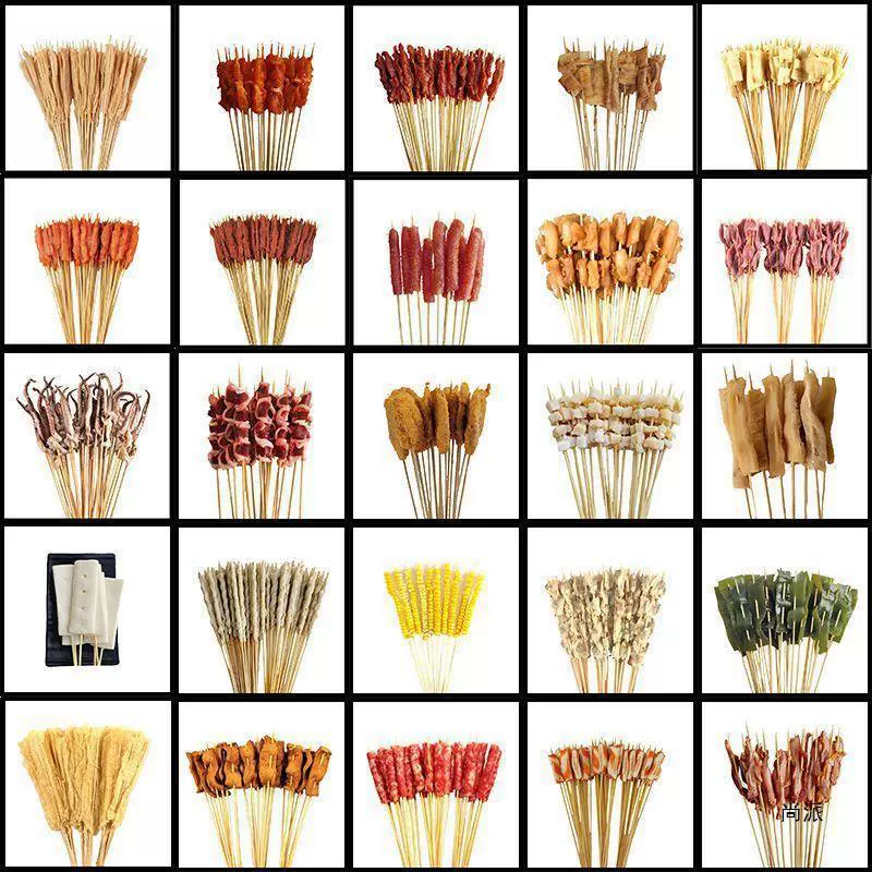 Оптовые ингредиенты для барбекю: шампуры для якитори, утиные кишки для хот-пота, шампуры из говядины и баранины, коммерческие шампуры, замороженные полуфабрикаты для жарки.