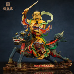 台湾铜鎏金九天应元雷声普化天尊像供奉家用神像雷部雷祖雷神佛像