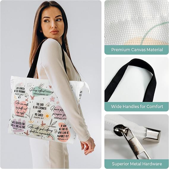 Bolso de lona, diseño de nicho, personalizado, impresión de comestibles de un solo hombro, compras, cremallera, lona, bolso de tote, personalizado