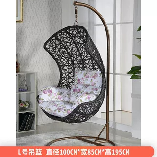 Silla de vid colgante azul balcón doméstico sala de estar patio columpio suelo perezoso ocio sofá silla creativo nido de pájaros cesta colgante
