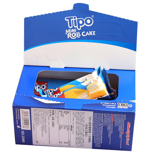 Vietnamese imported Tipo mini cake roll 180g strawberry/milk flavor breakfast snack Swiss roll pastry