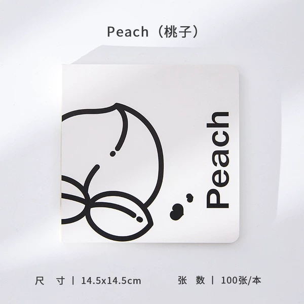 Black and white peach