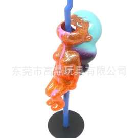 日本Sofubi油炉公仔摆件 搪胶透明PVC卡通玩偶