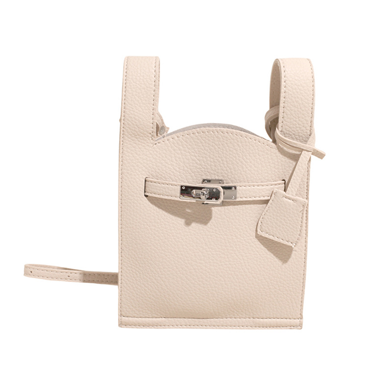 Bolsos populares de este año 2025 primavera y verano nuevo bolso femenino bolso de hombro de diseño de nicho bolso de mensajero con patrón de lichi fresco