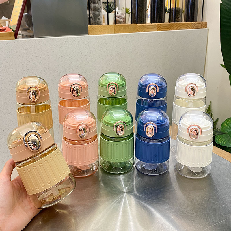 吸管夏季水女ins小众高颜值简约爱学生便携大肚塑料子户外旅行杯