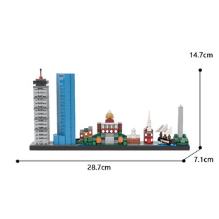 C7913 Boston Skyline Series City Skyline Architecture 455 Particle Number Creative Toy