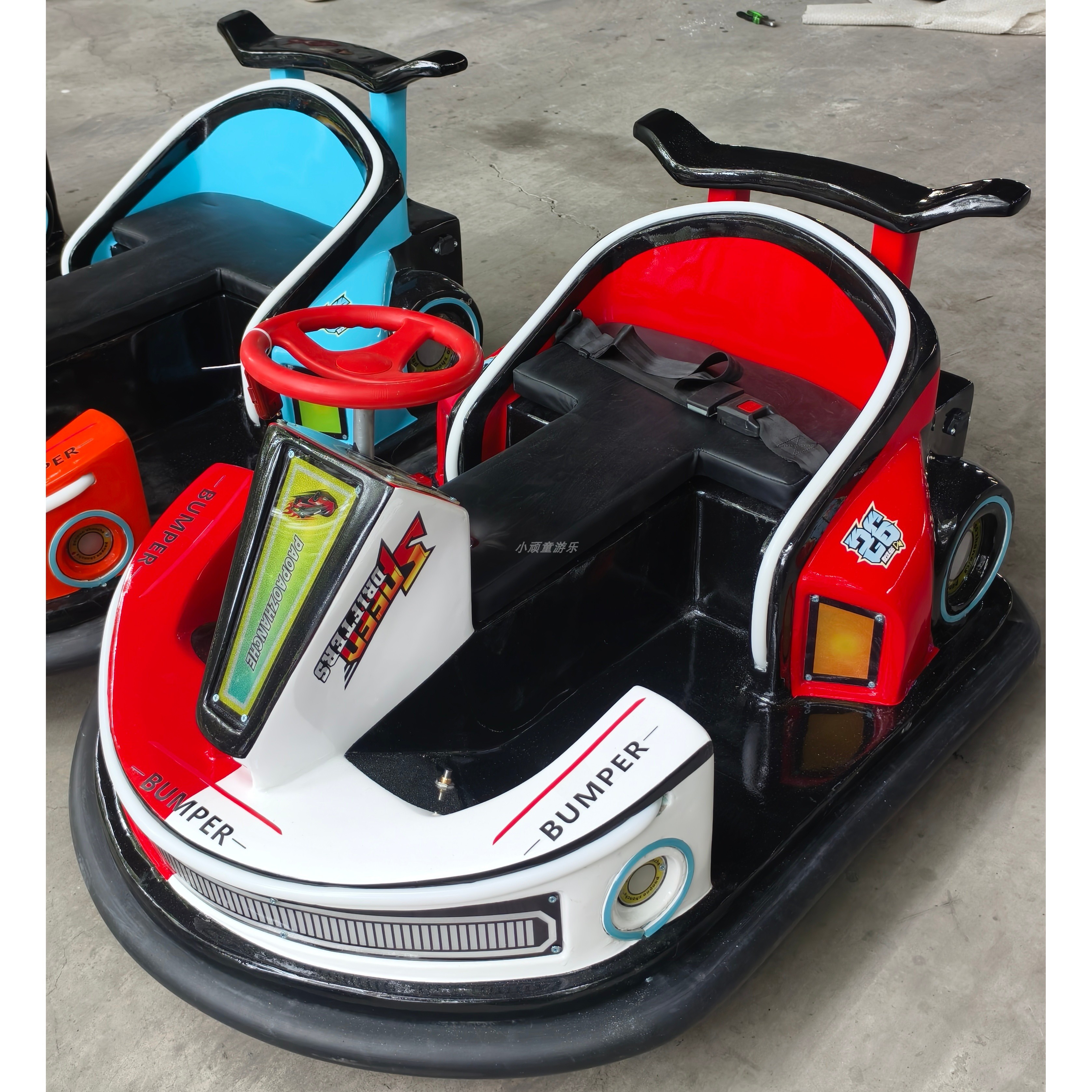 Kart de Deriva con Burbujas de Chapa de Metal y Plástico, Giratorio, para Parques de Atracciones
