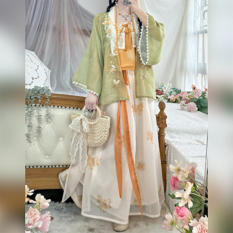 Waiting for Spring Breeze | Original Song Dynasty-Style Hanfu Women's Set 2026 New Summer Embroidered Han Elements Daily Ancient Costume. Waiting for Spring Breeze | Original Song Dynasty-Style Hanfu Women's Set 2026 New Summer Embroidered Han Elements Daily Ancient Costume.