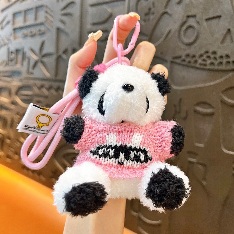 Creativo felpa marea cool oso estudiante mochila colgante muñeca linda pareja llavero pequeño regalo de dibujos animados al por mayor