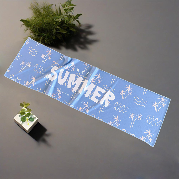Toalla deportiva estampada con efecto frío, toalla refrescante de verano que absorbe el sudor y se seca rápidamente, toalla refrescante para correr y bádminton