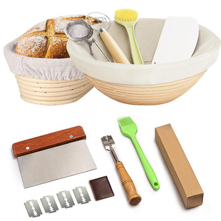 Amazon's Popular Bread Fermentation Tool Set European Rattan Fermentation Basket Baking Set Bread Fermentation Tank