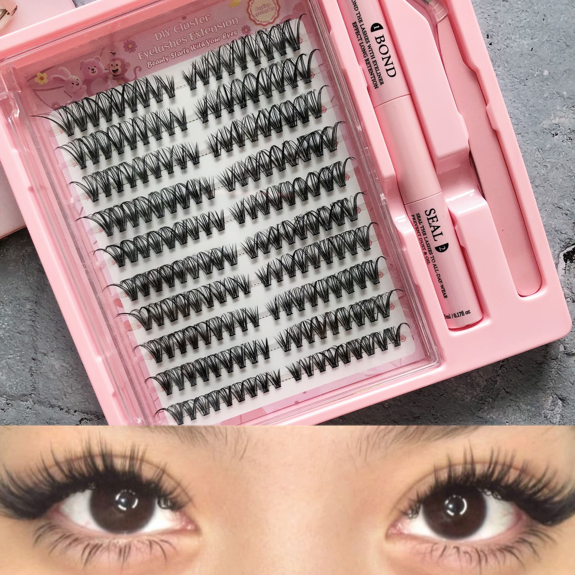 Conjunto de pegamento rosa 10 filas de JSTZ 100