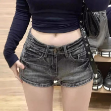 美式辣妹高腰短裤2025年夏季新款设计感性感包臀显瘦牛仔超短裤女