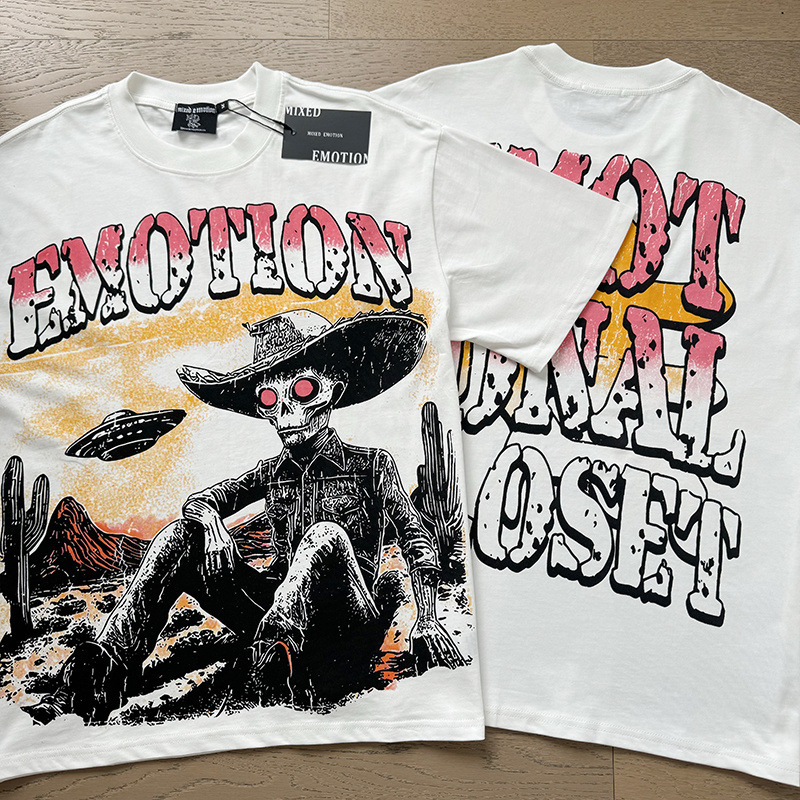 Tarjeta de marca de moda americana impresión de diamante caliente pareja de moda adolescente de verano chaqueta de manga corta camiseta