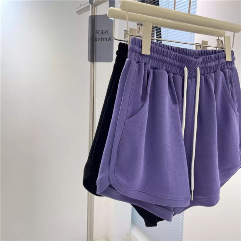 Candy Color Sports Casual Shorts for Women Summer Korean Style Versatile Loose A-Line High Waist Wide Leg Beach Hot Pants Ins Trend Candy Color Sports Casual Shorts for Women Summer Korean Style Versatile Loose A-Line High Waist Wide Leg Beach Hot Pants Ins Trend