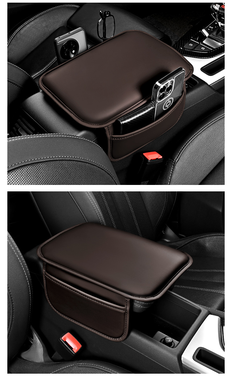 Car Armrest Box Pad Universal Storage Bag Car Tissue Box Elbow Support