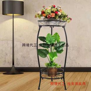Cross-border Amazon Factory Folding Iron Flower Rack Several Steps Floor-to-Floor American Storage Rack Balcony Plant Rack