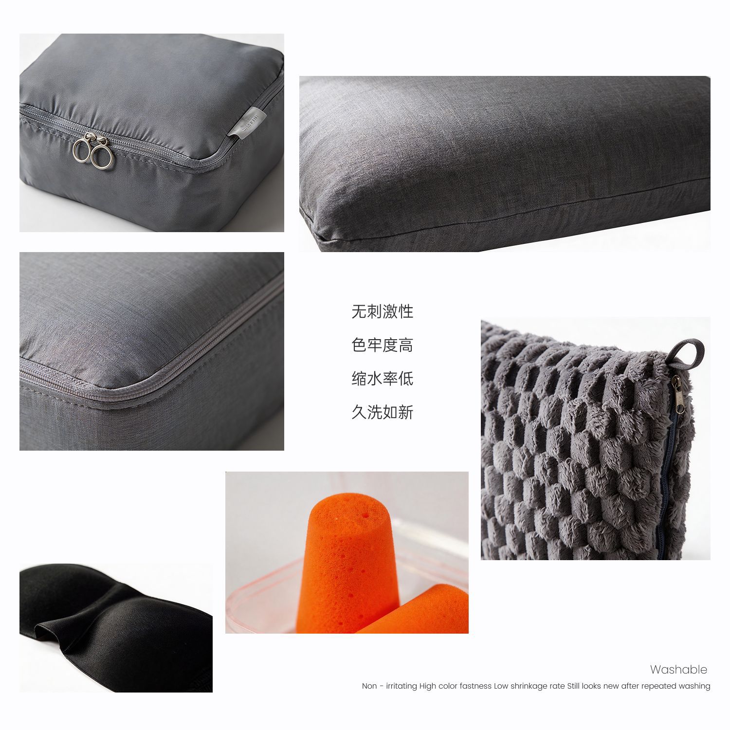 Almohada de viaje tipo u, almohada de cuello, almohada de cuello portátil, almohada de cuello, almohada de cuello