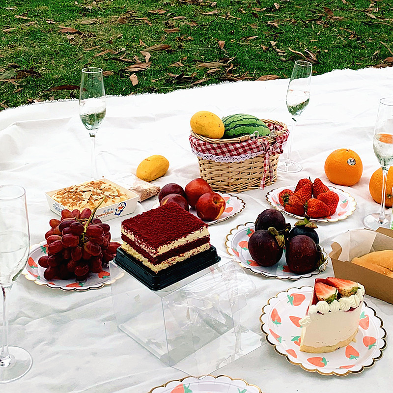 Fruit Plate Disposable Plate Paper Plate Picnic Plate Cake Plate Kidsren's Birthday Party Layout Tableware Environmentally Friendly Fruit Plate Disposable Plate Paper Plate Picnic Plate Cake Plate Kidsren's Birthday Party Layout Tableware Environmentally Friendly
