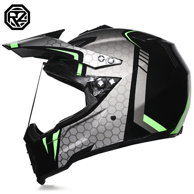 Casco de campo traviesa Casco de carreras de motos Casco de carretera Casco de doble propósito para hombres y mujeres Casco de tracción de cuatro estaciones Casco completo Orz