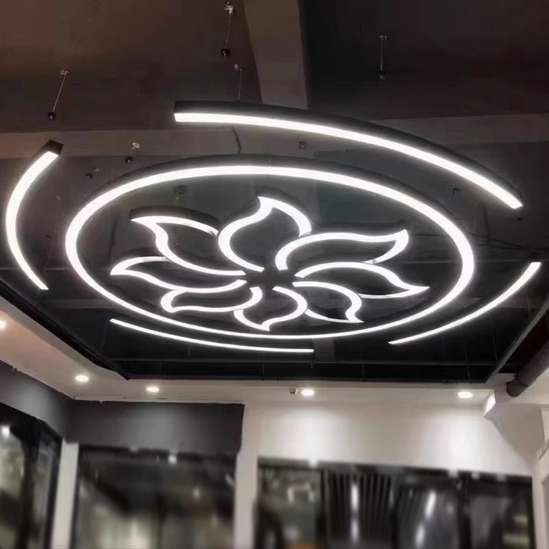 led centro comercial supermercado candelabros gimnasio industrial estilo de viento lámpara de café en línea sala de baile de deportes electrónicos oficina lámparas personalizadas