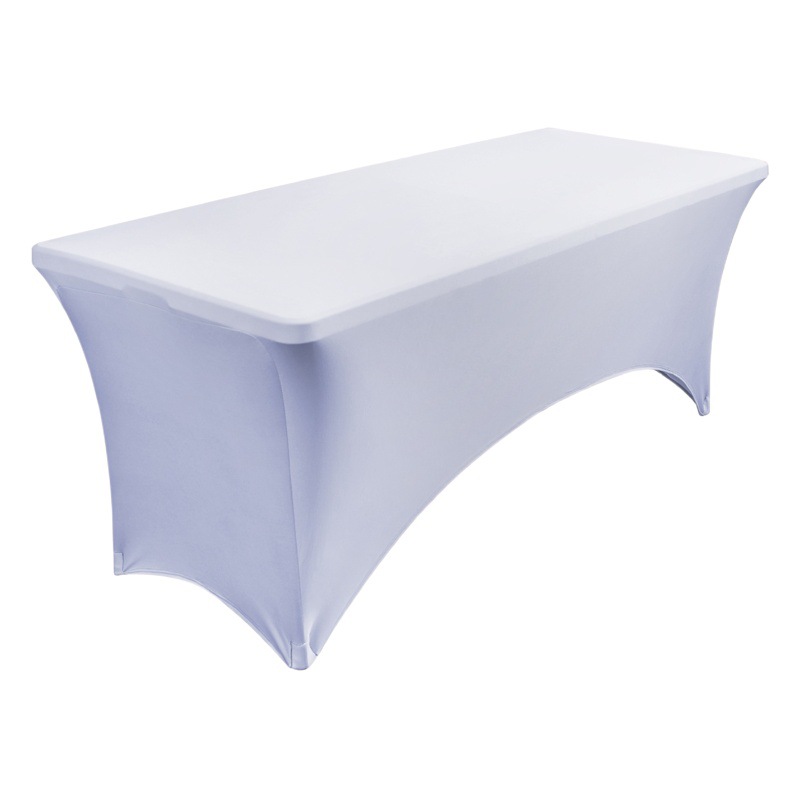 Cubierta de mesa elástica americana 4FT6FT para actividades de boda al aire libre Cubierta de mesa de cóctel de comercio exterior blanca y negra elástica rectangular